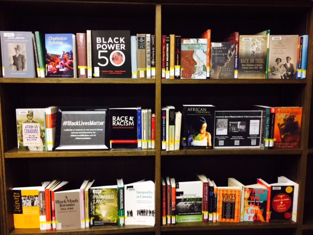 CollaLibrarian's tweet photo. Check out the #blacklivesmatter collection at #huronlibrary featuring titles from the BLM CDN Syllabus: https://t.co/HeUGvtG5mP https://t.co/fUfaLdtlu4