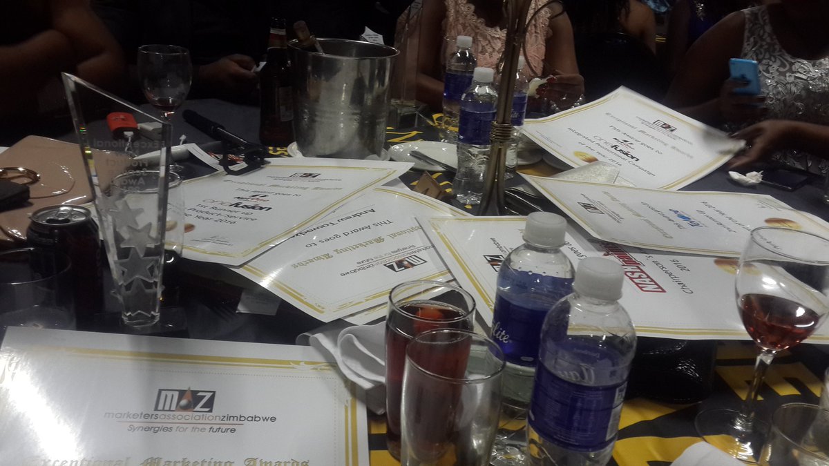 chikomocandy's tweet photo. #thistable #mazconvention2016 award ceremony @astawodzera @MOTHERRURU @Add_Ngungu congrats marketers - great to be rubbing shoulders https://t.co/GCoFcpos6c