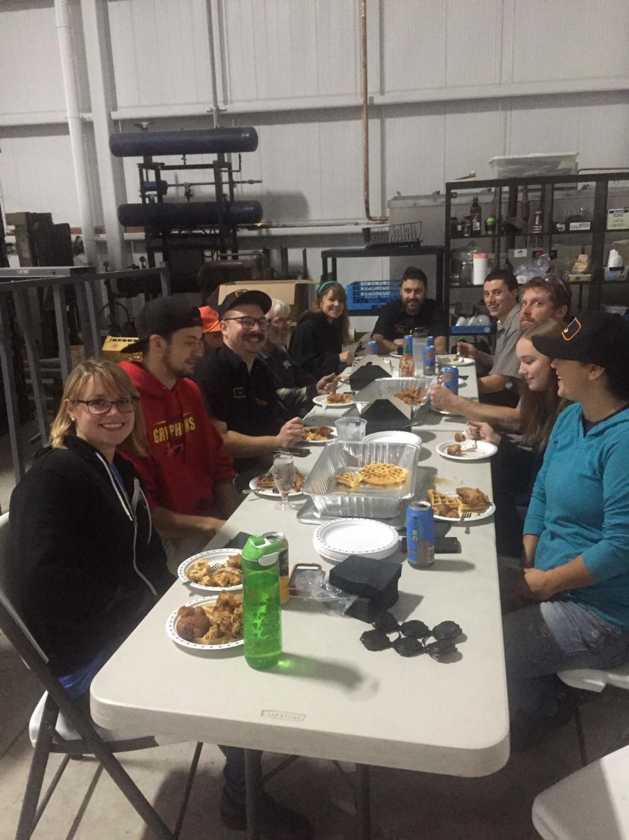 WellingtonBrew's tweet photo. Thanks to our pals @39CardenStreet for our staff chicken &amp; waffle lunch. Damn tasty! https://t.co/gYSyNrNgeI