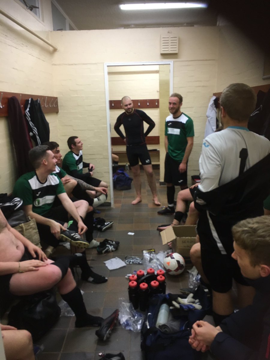 shambles_FNF's tweet photo. A happy changing room after an emphatic 10-0 victory! 🏆⚽️ https://t.co/NqAtfAtKHn