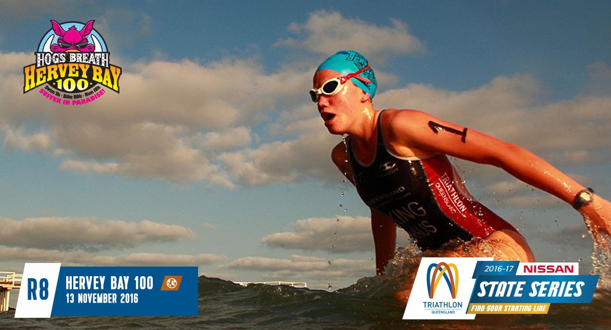 triathlonqld's tweet photo. #NissanStateSeries Race 8 is #HogsbreathHerveyBay100 MORE https://t.co/3e3NFc1Qaz https://t.co/aCEcokxn6K