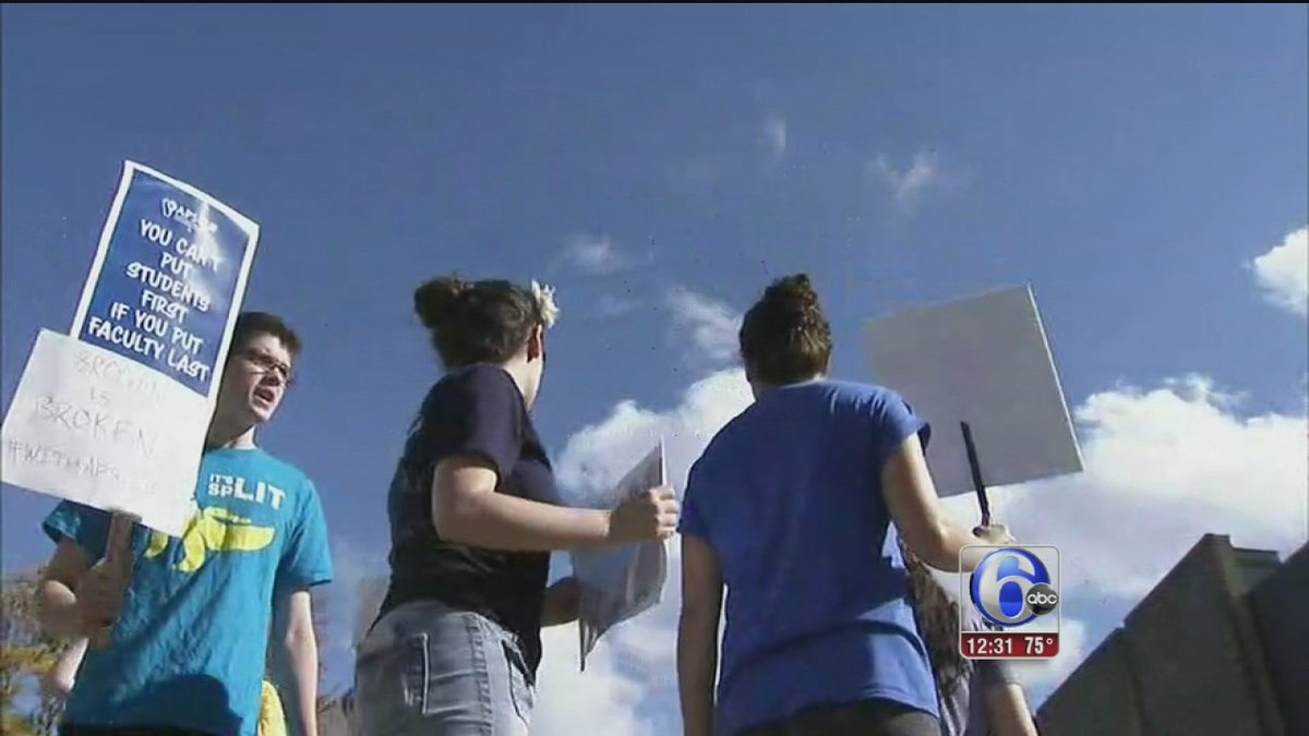 6abc's tweet photo. #BREAKING - Faculty to leave the picket lines - Tentative agreement in Pa. state university strike. 
More: https://t.co/KDf9zDcvbE https://t.co/5REKoLVdXL