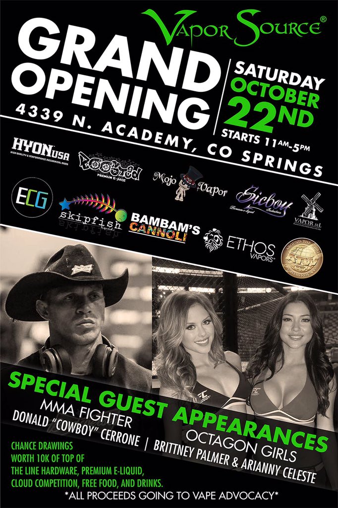 Come hang with us tomorrow #ColoradoSprings at the new @vaporsource @jason_casados