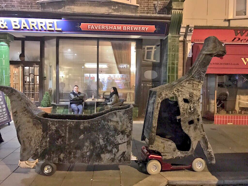 BPotter38's tweet photo. Most creatively styled mobility scooter I've ever seen! #onlyinfrinton https://t.co/dwzy4q3mq7