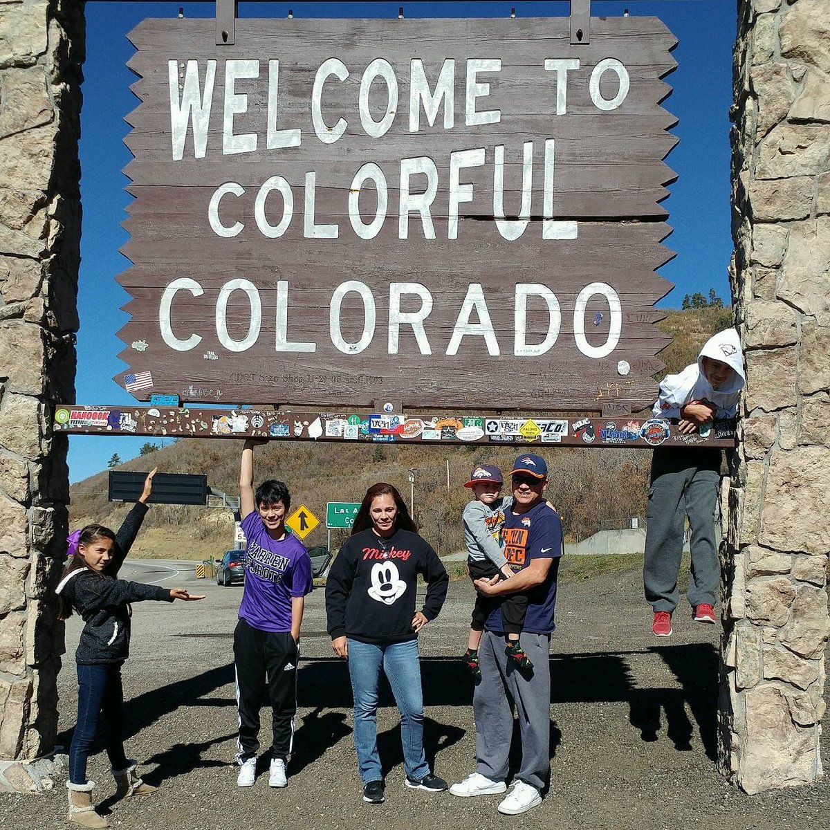 ajaleslie's tweet photo. @Broncos @Millerlite40 @TrevorSiemian 
All the way from SAN ANTONIO TX to see you whoop on the Texans, see y'all Monday night!! https://t.co/WrpGGd7e8b