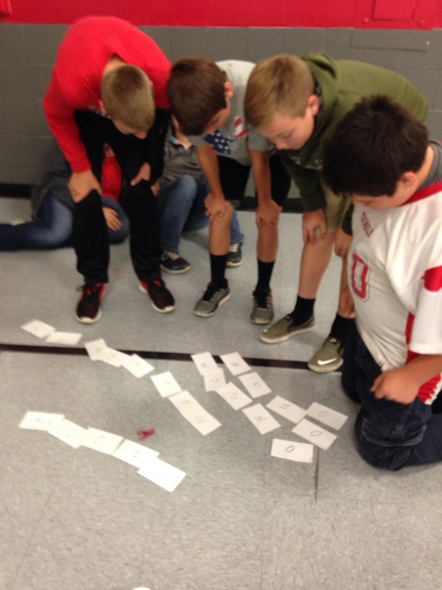 luthy85's tweet photo. Had a great time sharing with colleagues and students  @TrimbleElem my big news using team building! Message: Coming Soon May 2017 Baby Keen https://t.co/mDLzPnyJWB