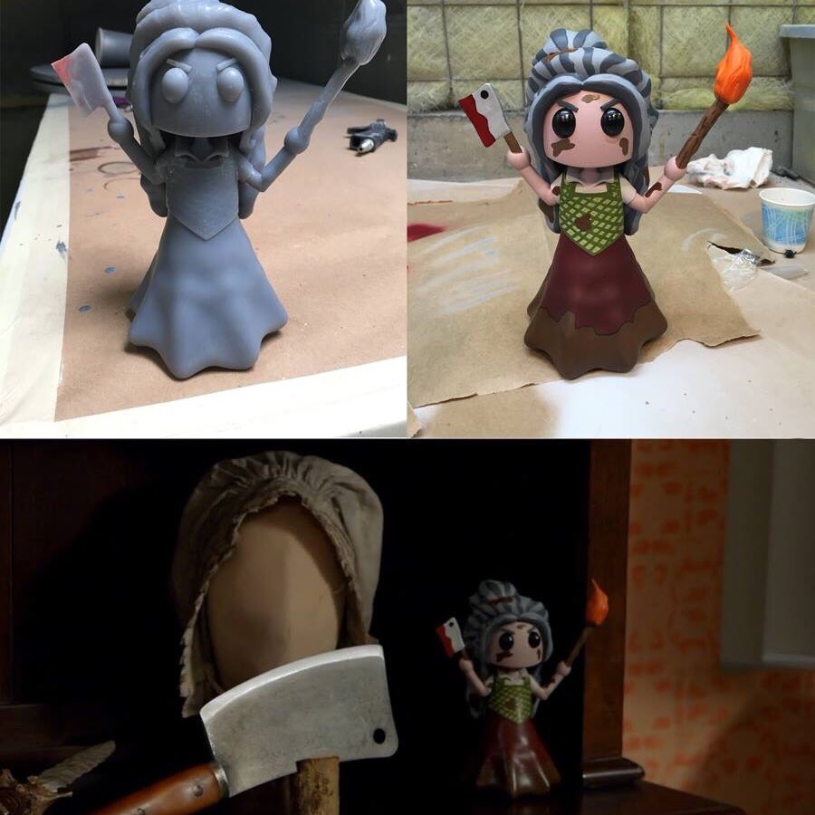 Days of blood, sweat, and 3D Printing for a second on screen. Action figure of #TheButcher from #AmericanHorrorStory