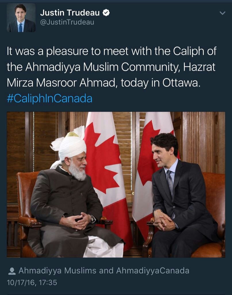 faridaazimahmad's tweet photo. https://t.co/jtJA3zYgTJ
#Alhamdollah How Allah give #Honor&Respect to his #LovedOnec #CaliphInCanada #AhmadiyyatZindabad
#CanadaZindabad https://t.co/OLTOSchTa2