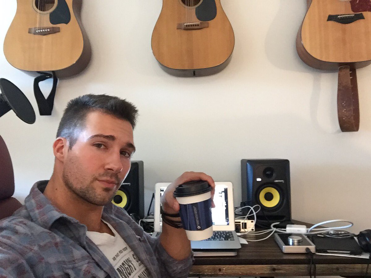 jamesmaslow's tweet photo. music+coffee 😊 (lookout for some big announcements next week) https://t.co/HBS2tkqQc8