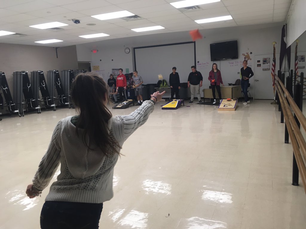 CORNHOLE!! Lakewood's 1st Annual Cornhole Tournament is in fill swing! The bad weather can't hold down our beanbags!