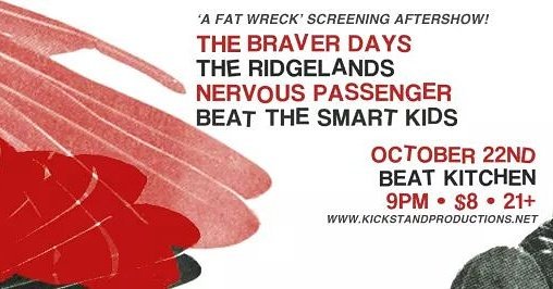 Never fear tomorrow is near! Totally tubular show at <a href="/beatkitchenbar/">Beat Kitchen</a> following the screening of <a href="/afatwreck/">A Fat Wreck</a>. Don't snooze n lose!
