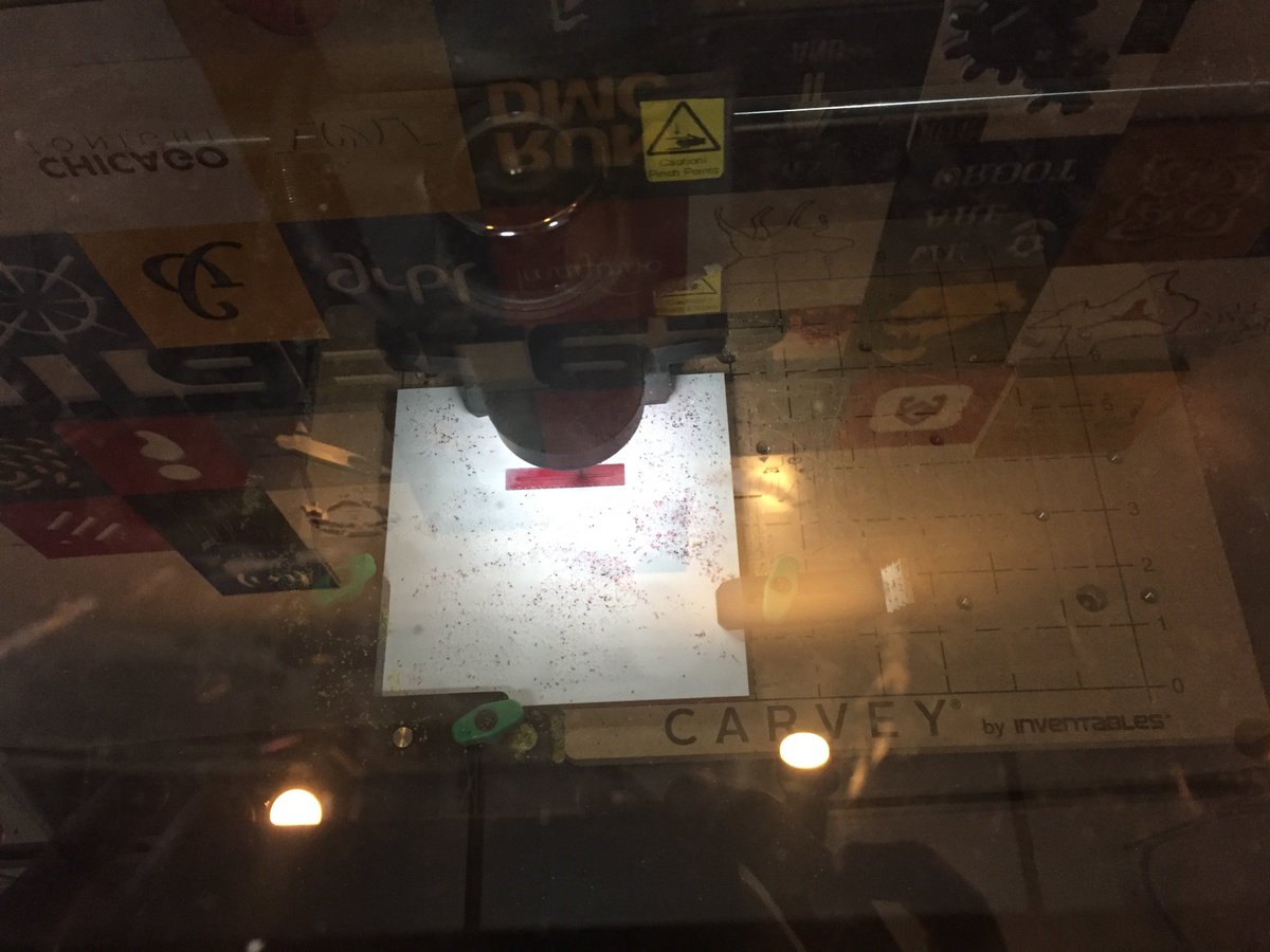 TheFullRatchet's tweet image. Cutting a #NewStack logo on the Carvey machine w/ @zkaplan at @Inventables... So cool!  Gotta get one