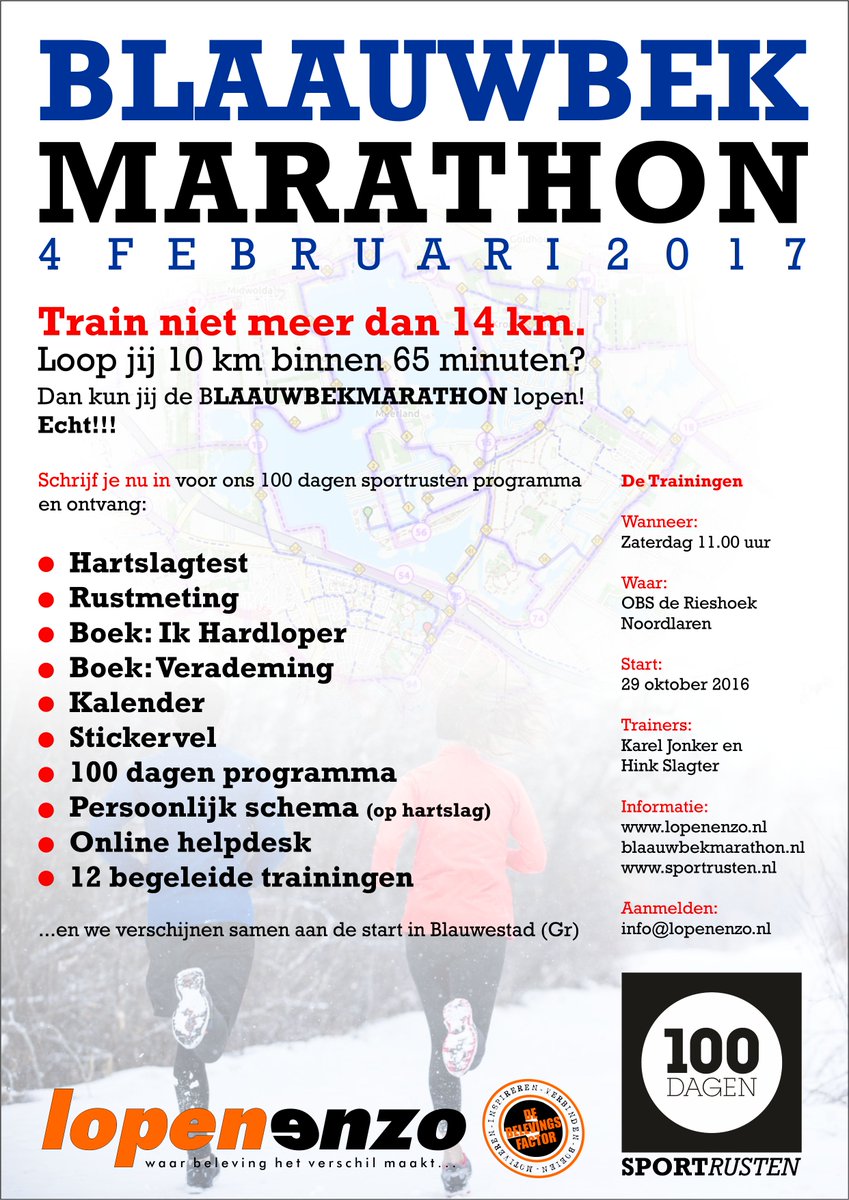Lopenenzo's tweet photo. @Sportrusten in #Groningen bij @Lopenenzo. Train niet meer dan 14 km en loop de #blaauwbekmarathon in @Blauwestad https://t.co/CKLFhWHu3F https://t.co/HLL1X7TpkL