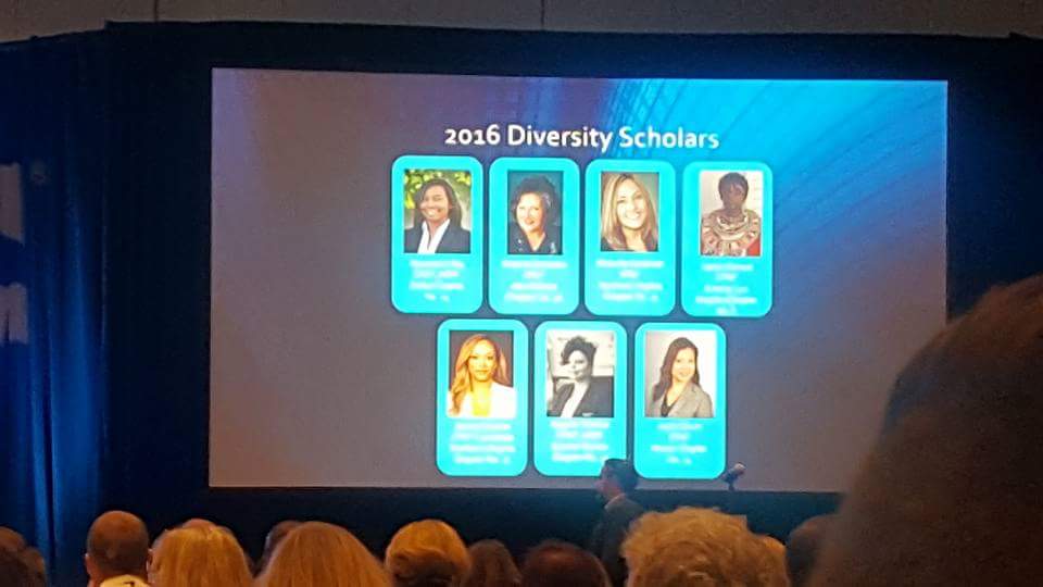 Irem77VA's tweet photo. Two of our Diversity Scholars Regocnized! IREM Fall Leadership Conference  #IREM77SanDiego #IREM2016 #IREMLive #leadership education https://t.co/bGl7Wjng8K