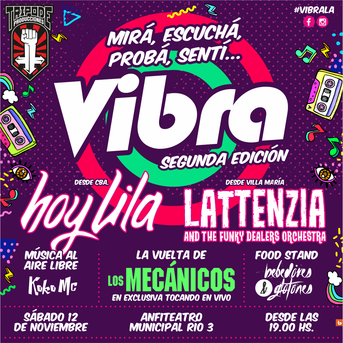 radiozero925's tweet photo. #VIBRA2
* Bandas / @HoyLila + @lattenzia + Los Mecánicos
* Food Stand / Bebedores y Glotones
Te la vas a perder?!?!?!?
#VIBRALA https://t.co/l6LBcIHTm4