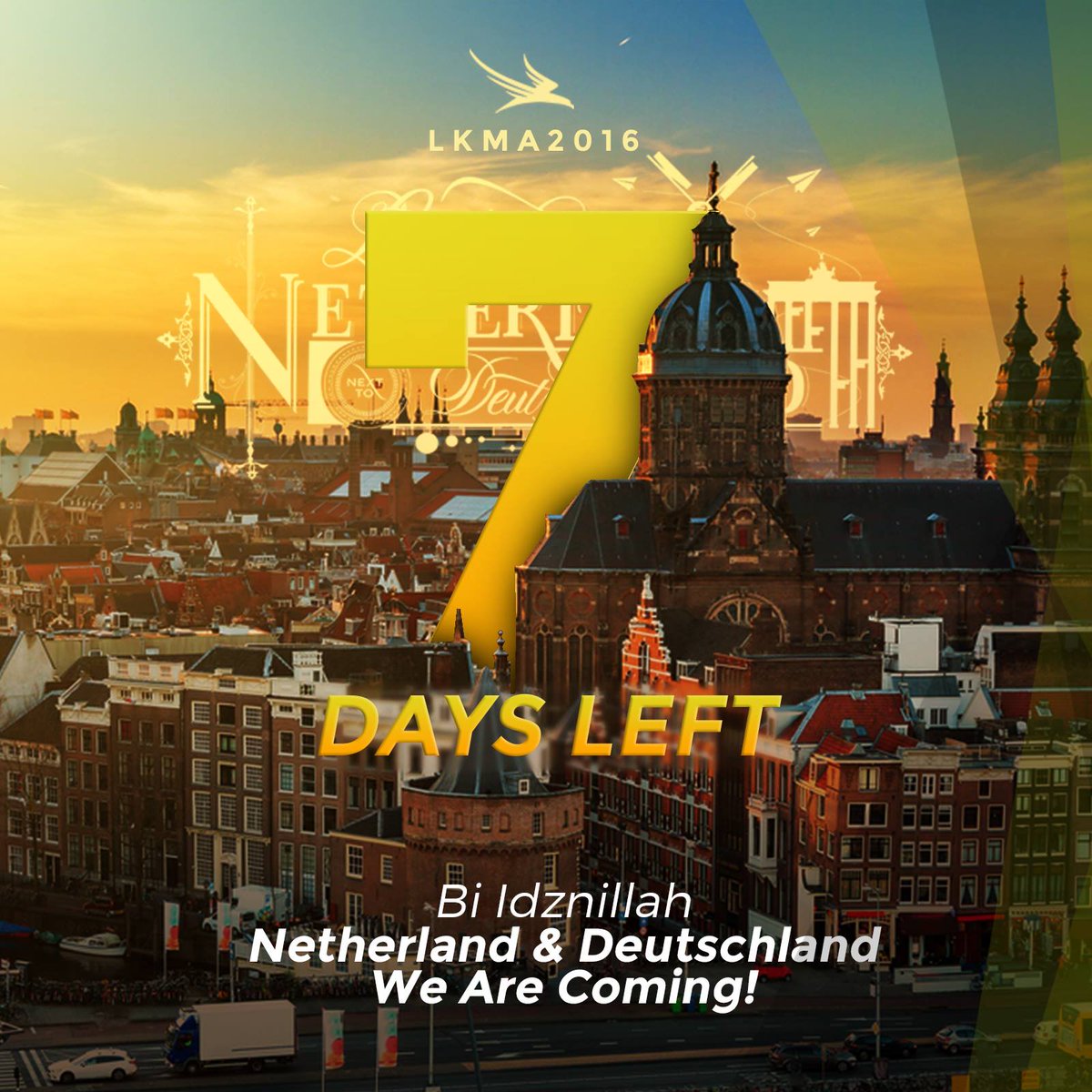 LKMA2016's tweet photo. Huwalaa 7 hari lagi delegasi LKMA 2016 akan meluncur ke Belanda dan Jerman. https://t.co/gcFX2wmygF