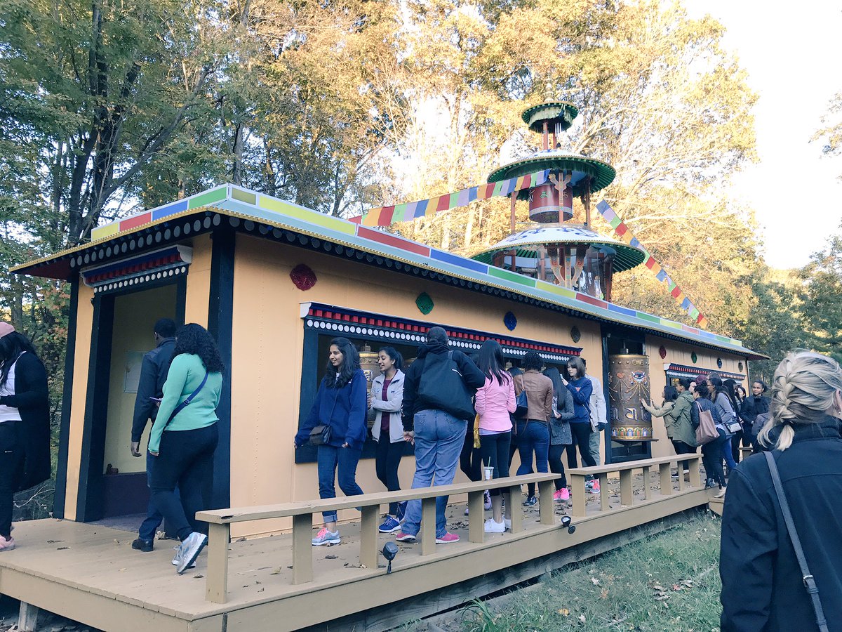 MoveTheWorldIU's tweet photo. We're learning about TMBCC, Tibetan history, and touring the grounds before starting our session #movetheworldIU https://t.co/Cn4Rsq8tXu