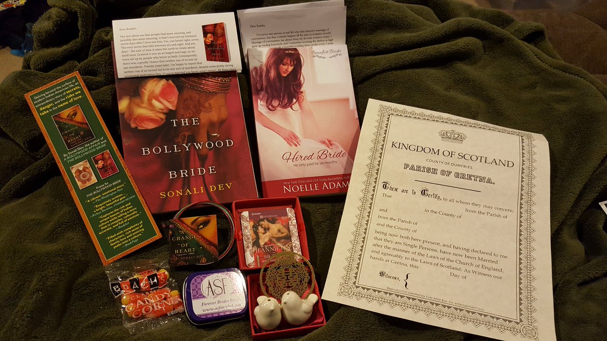 PRationality's tweet photo. My @EverAfterBox arrived!! Who wants to get married with me at Gretna Green? #HereComestheBride #everafterbox https://t.co/bU5sSnG5UQ