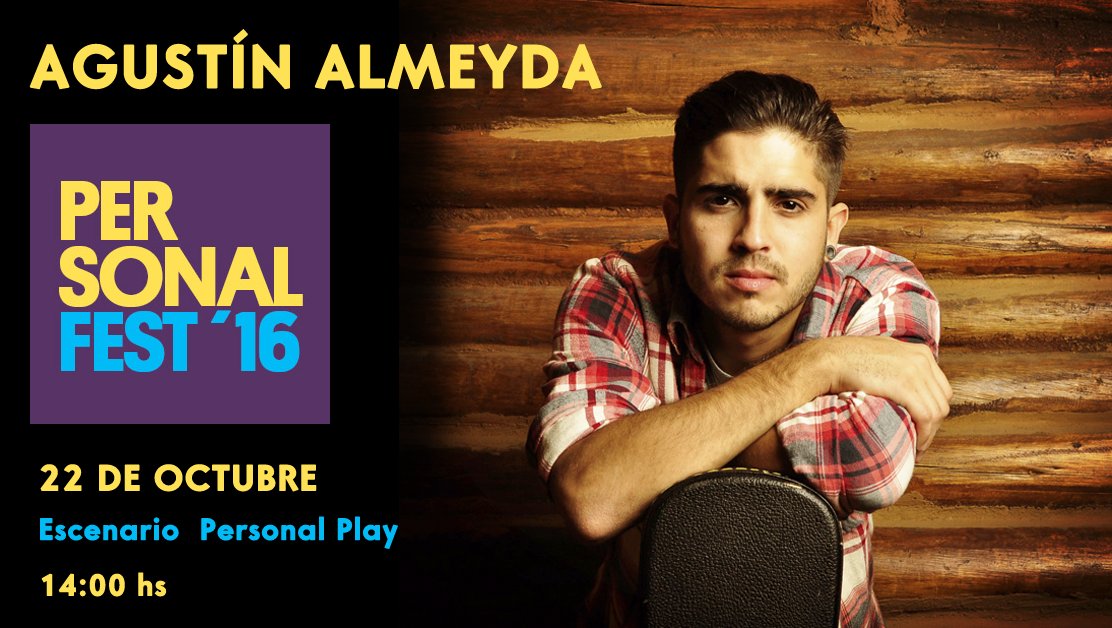 agustinalmeyda's tweet photo. Ya falta poco! #Mañana nos vemos en el #PersonalFest @PersonalAr @OffTheRecordKO @SMusicArgentina https://t.co/6R8UhWFav5