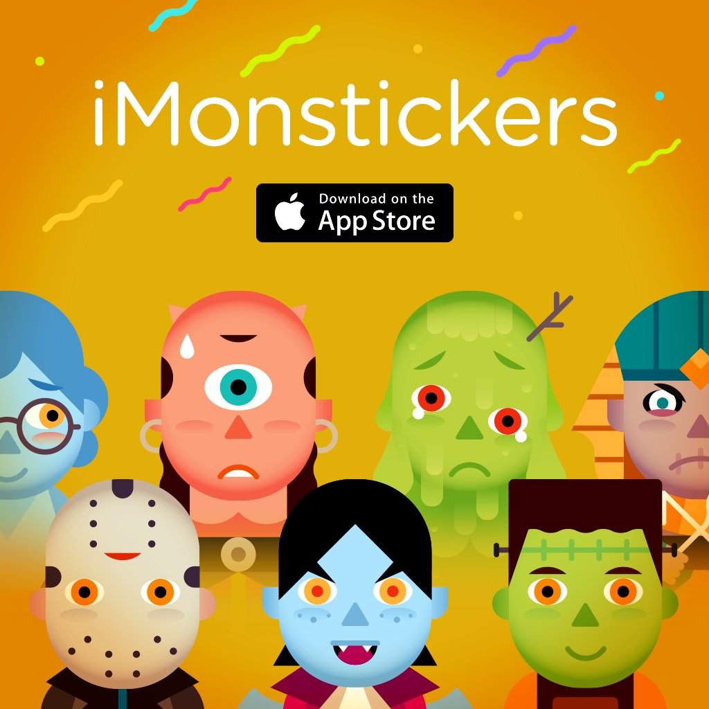dadederk's tweet photo. The best sticker pack for #iMessage: #iMonstickers! Design by @rgildesign 

https://t.co/CtjIwgU00I

#iMessageStickers #Halloween #iOS10 https://t.co/9Um6rpujFU