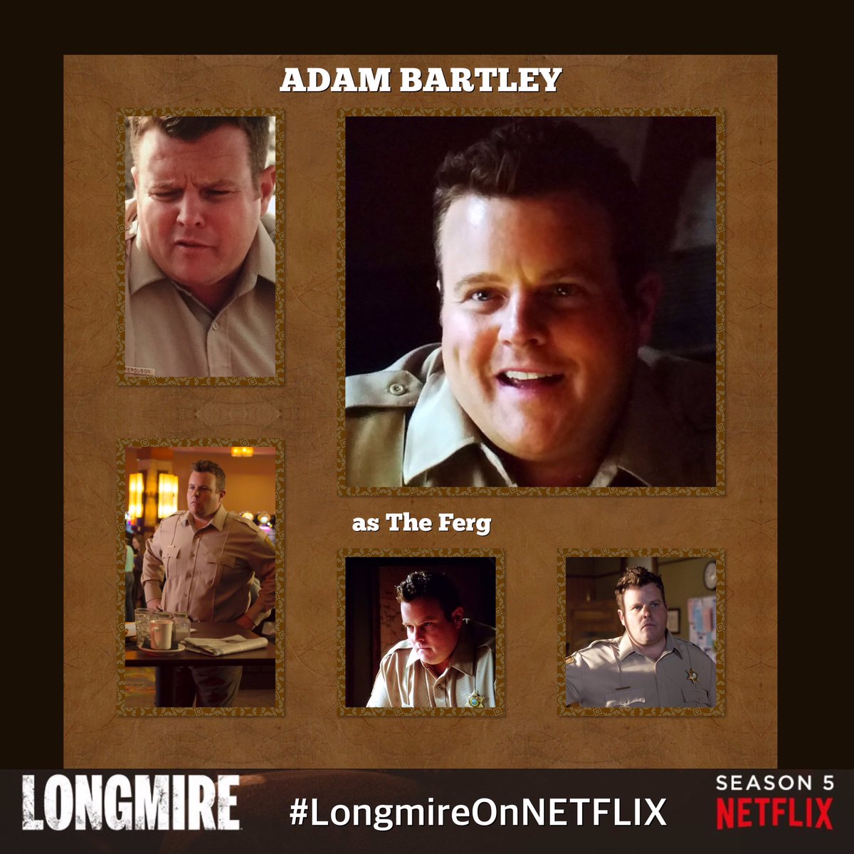 The lovable Ferg on #Longmire, played with such charm &amp; eager determination by <a href="/Adam_Bartley/">Adam Bartley</a>. #LongmireS5, only on <a href="/netflix/">Netflix</a>. Please retweet!