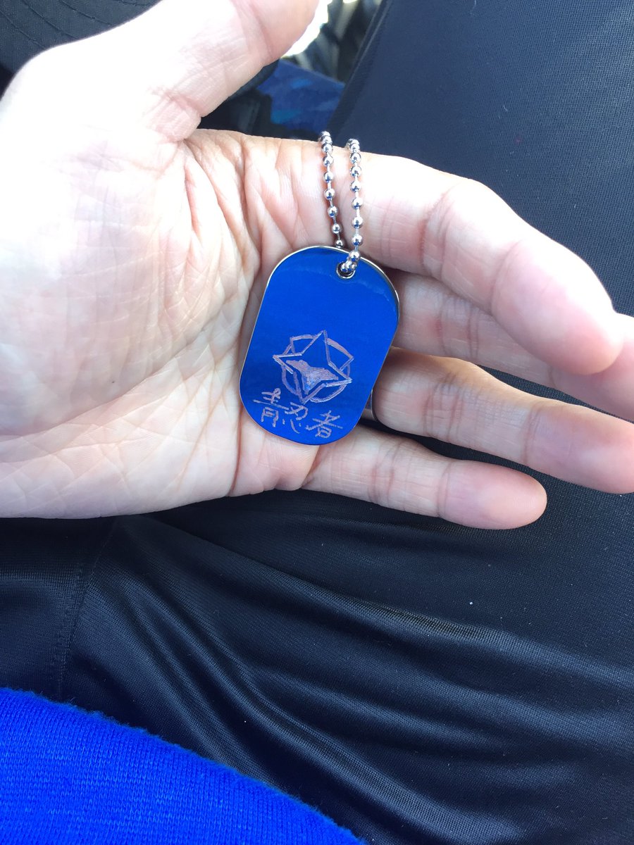 PeterSAdrian's tweet photo. Made my own dog tag at Armageddon Expo, thanks @dremel :) #ninninger #aoninger #ninjasteel https://t.co/3nOxUvH1r3