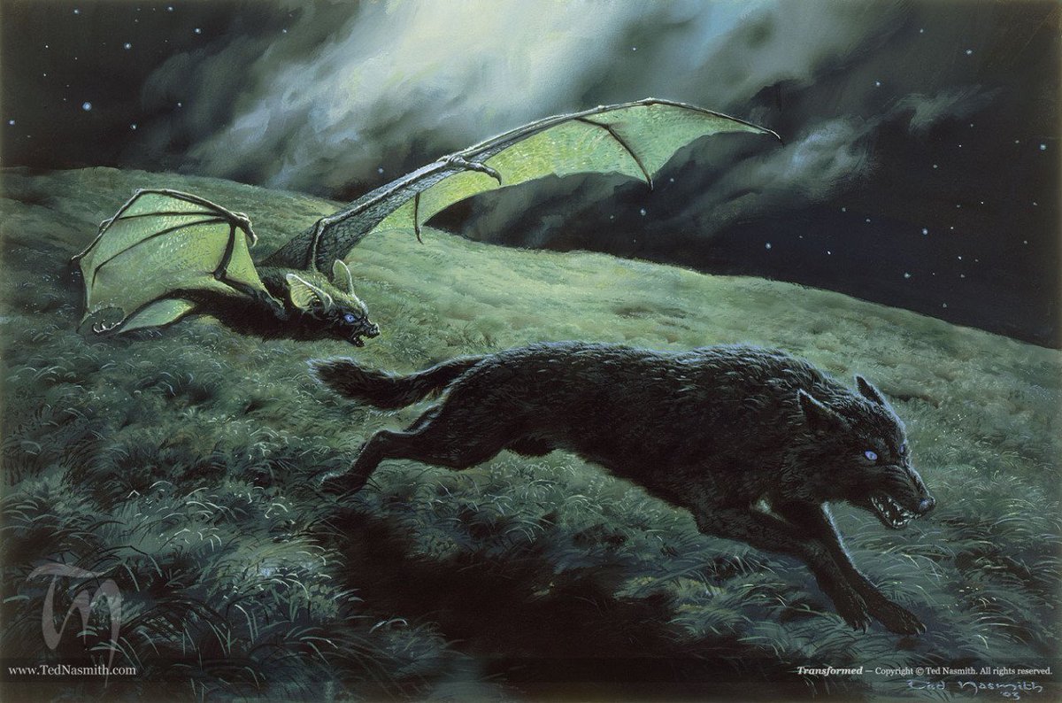 SwordandStar's tweet photo. A nice #TedNasmith piece from the #Tolkien story of Beren &amp; Luthien! #FantasyArtFridays #Fantasy #Artwork #MiddleEarth https://t.co/4k6Vyf7deW