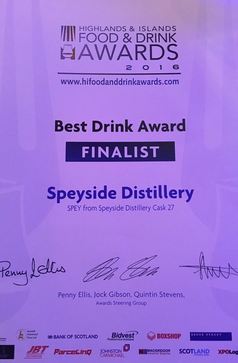 SpeySingleMalt's tweet photo. Fantastic evening @hifooddrink #HIFDA2016 @gordon_macphail @fredmacaulay #SPEY #speysidedistillery https://t.co/3EBrTbzKos