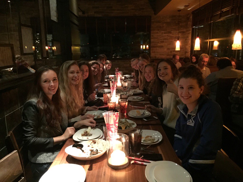 Team Dinner at PF Chang's. Ready for action at Neilsen tomorrow. GO BOMBERS!!!