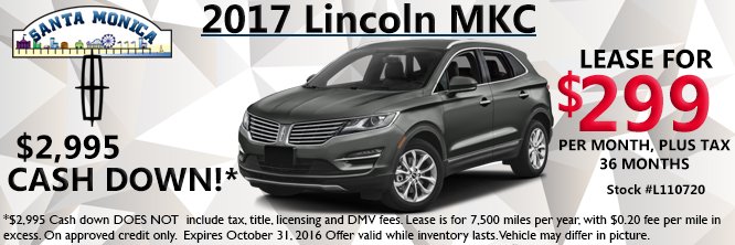 SantaMonicaFord's tweet photo. New Lincoln lease specials... https://t.co/VfrAvjYQjw