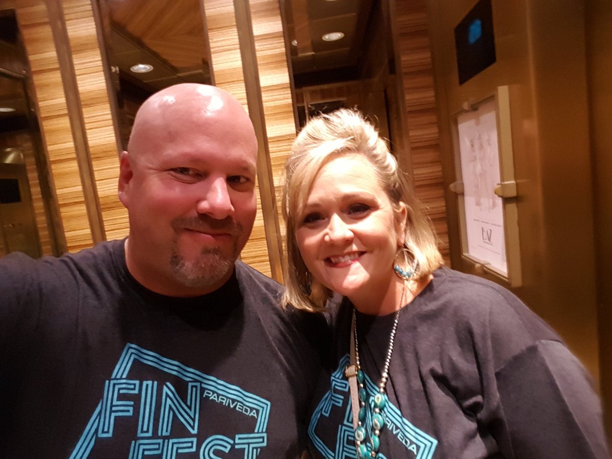 ParivedaMobile's tweet photo. Rocking Finfest shirts in Vegas! #Finfest2016 https://t.co/lNA2SAE2kx