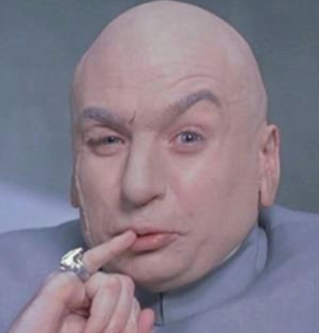 Tiffobay's tweet photo. How has no one compared #DonaldTrump to #DrEvil ? https://t.co/xu3MPRSNBU