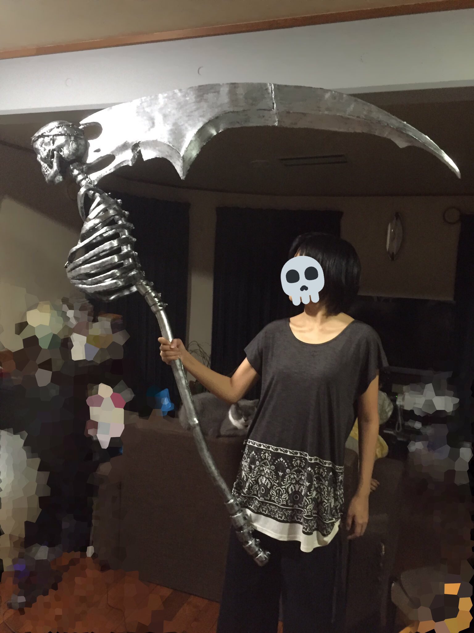 餅月 ギャクヨガ Gyakuyoga さんの型紙を参考に 黒執事 葬儀屋の死神の鎌を作りました ライオンボードの名前すら知らない初心者でしたが 道具や材料を丁寧に説明してくれていてとても参考になりました ありがとう