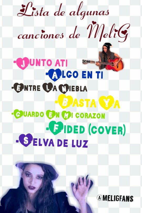 MeliGFans's tweet photo. Se que no son todas pero son las que yo más escucho de mi hermosisisma @meligoficial la mejor!!!
Estas son mis fav.💕 https://t.co/mgbY4POEUm