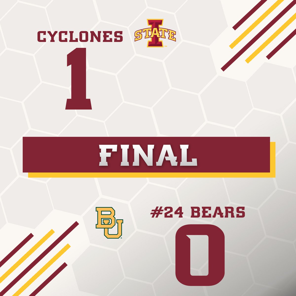 cycloneSCR's tweet photo. FINAL! @Klaseyy scores her third goal of the season and the Cyclones beat the Bears, 1-0. https://t.co/QMmYwMc78F