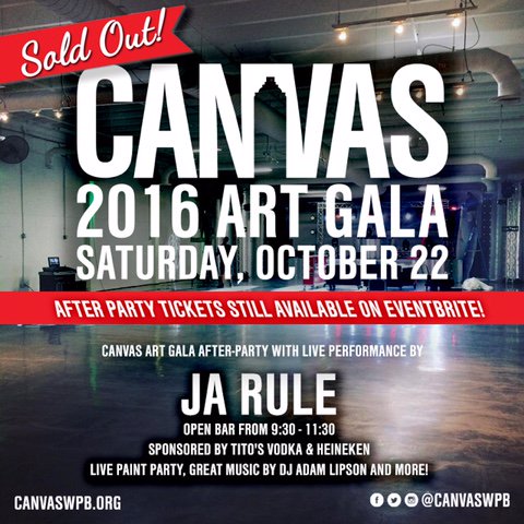 CANVASmuseum's tweet photo. After-Party tickets available with performance by Ja Rule and open bar sponsored by Tito's Vodka &amp; Heineken.  

https://t.co/TwsjhlYzf2 https://t.co/tZozofGJAJ