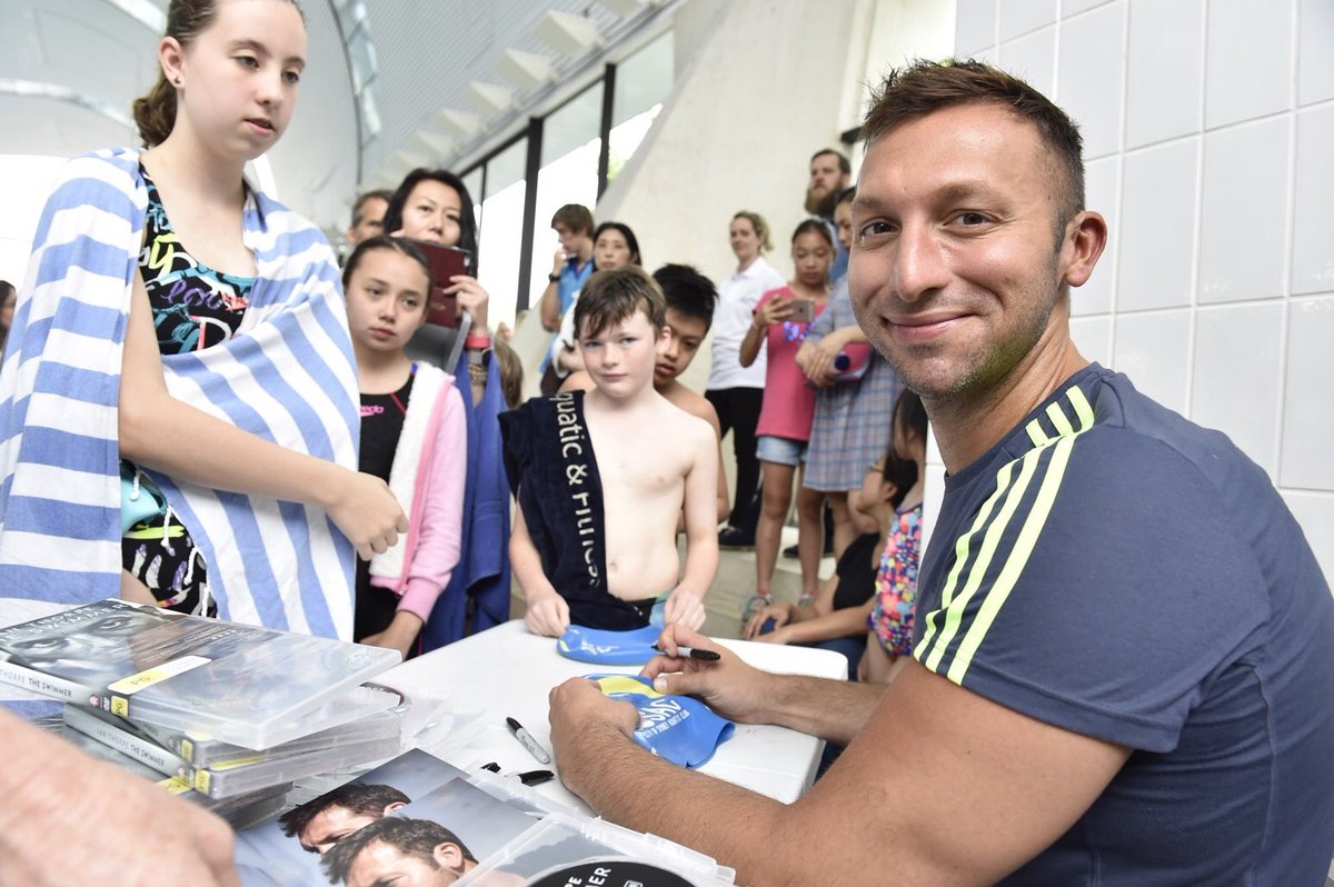 cityofsydney's tweet image. What a treat for everyone at @IanThorpeAC open day this morning! The one and only @IanThorpe 👏🏻👏🏻👏🏻