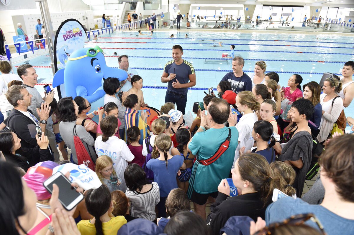 cityofsydney's tweet image. What a treat for everyone at @IanThorpeAC open day this morning! The one and only @IanThorpe 👏🏻👏🏻👏🏻