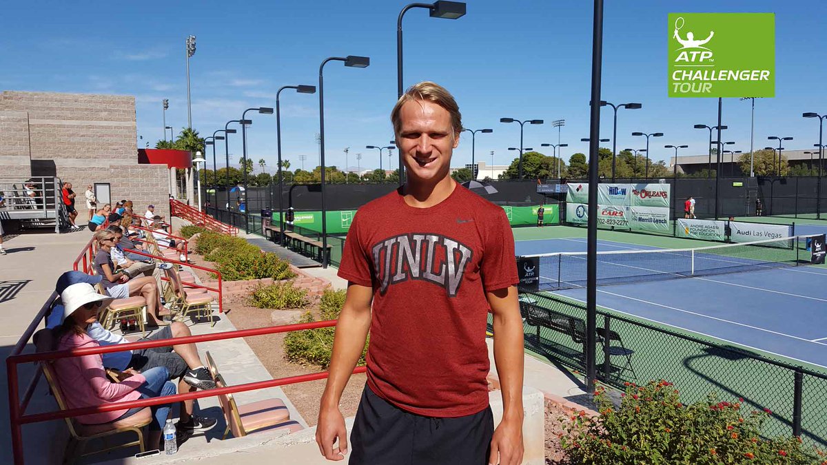 ATPChallenger's tweet photo. .@unlv player Jakob #Amilon competed on his home campus courts at the #ATPChallenger in Las Vegas. More: https://t.co/ErDYvkgV0y https://t.co/AGLpr2Cd2t