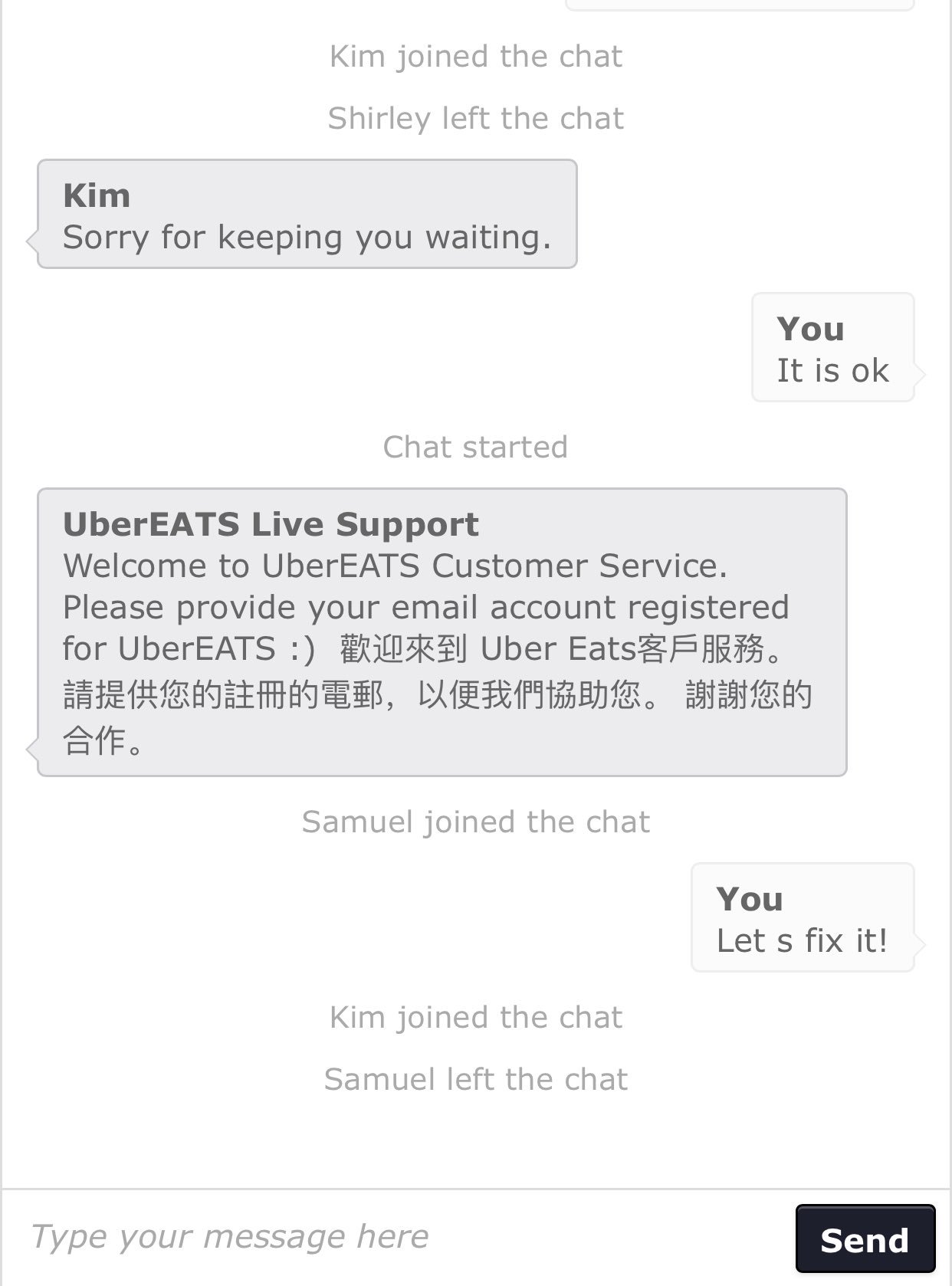 Uber chat live How to