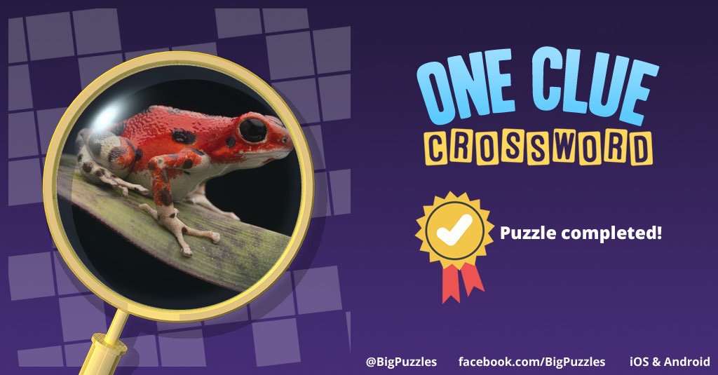 rosneath's tweet image. I completed a puzzle in One Clue Crossword. Play now for free!
onecluecrossword.com #OneClueCrossword