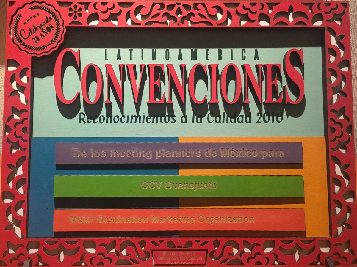 OCV Guanajuato recibe el reconocimiento como "Mejor OCV" por la <a href="/RConvencioneS/">Revista ConvencioneS</a>.