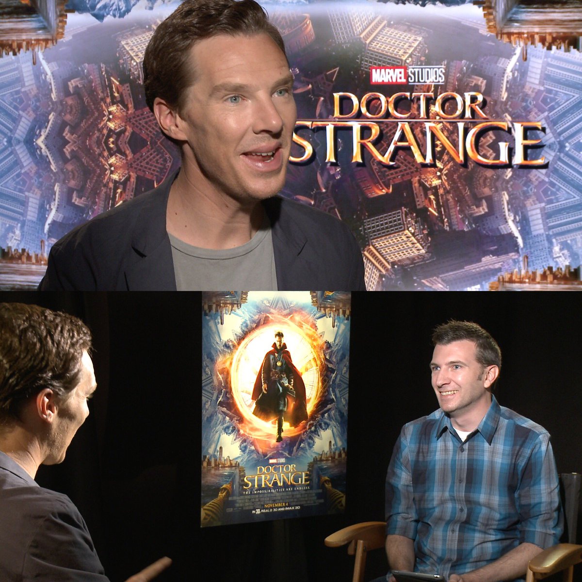 PhilbrickTalks's tweet photo. Talking comics with Benedict "Doctor Strange" Cumberbatch! #DoctorStrange @DoctorStrangeM #feelbrock https://t.co/7egJ7nUCeb