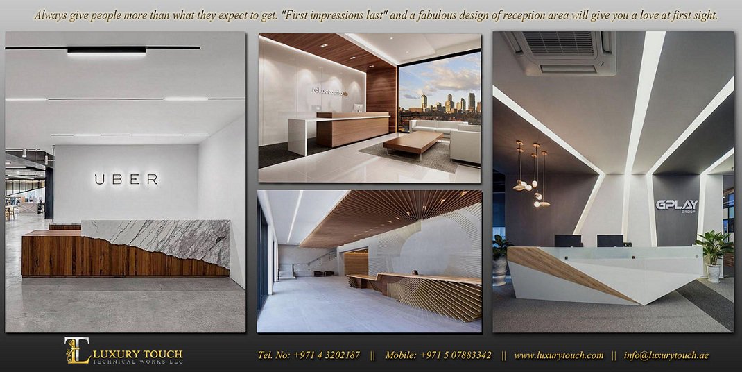LuxuryTouch1's tweet photo. "First Impressions Lasts" and a fabulous design of the reception area will give you love at first sight. #receptionarea #interiordesign https://t.co/yzD7S8jiDd
