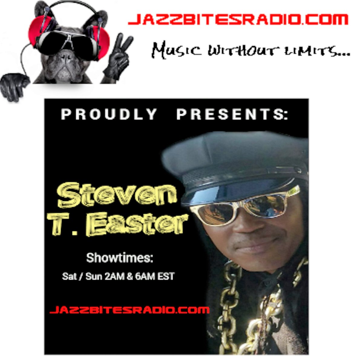 steventeaster's tweet image. HEY YA'LL!
I'LL BE BACK - CK US .@JazzBitesRadio NOW!!
#THESTEVENTDELOVELY #RADIOSHOW #VIPPLAYLIST #JAZZ #EDM #ECT
11 PM PST CHEERS