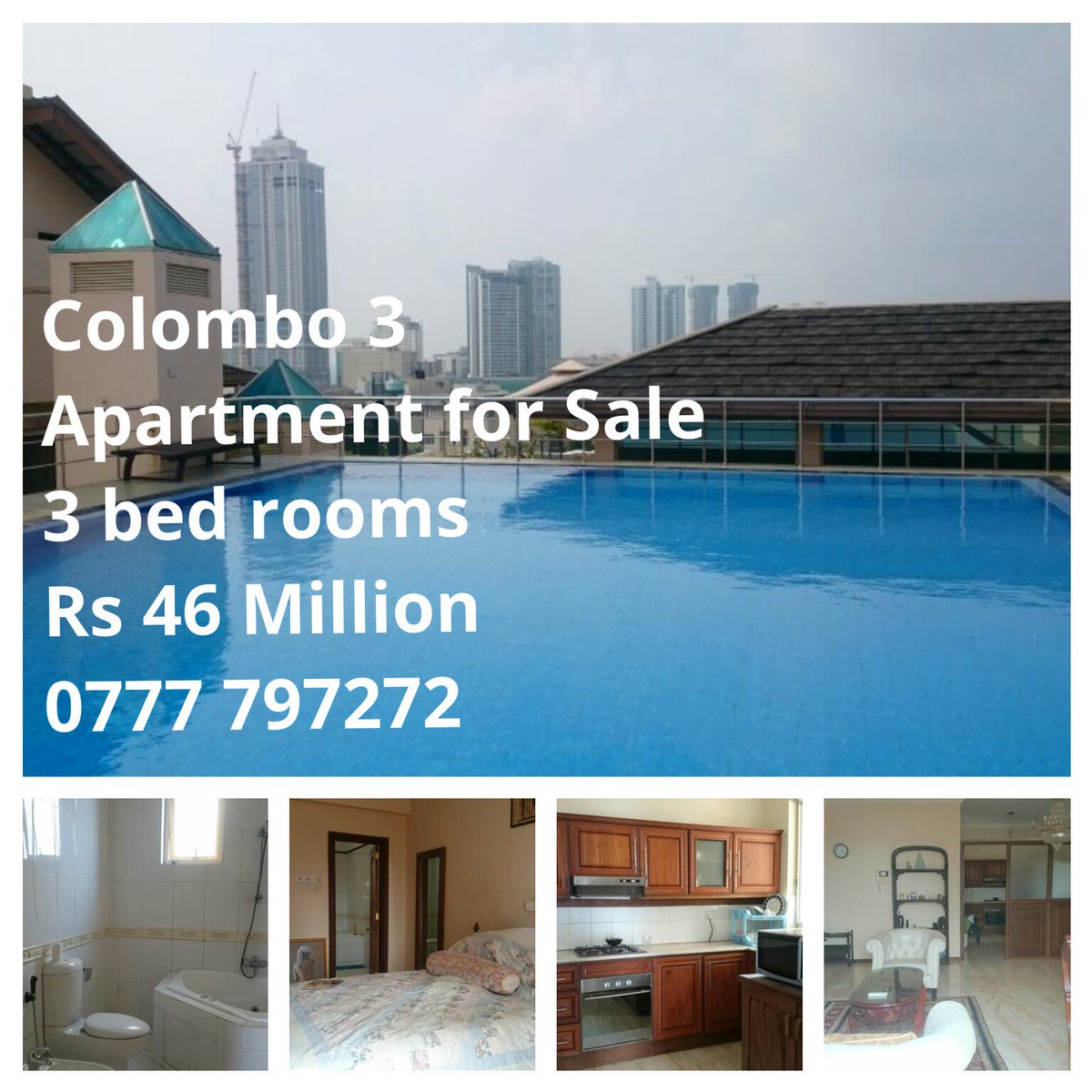 RaySmith100's tweet image. #Apartment for #Sale In #Colombo 3