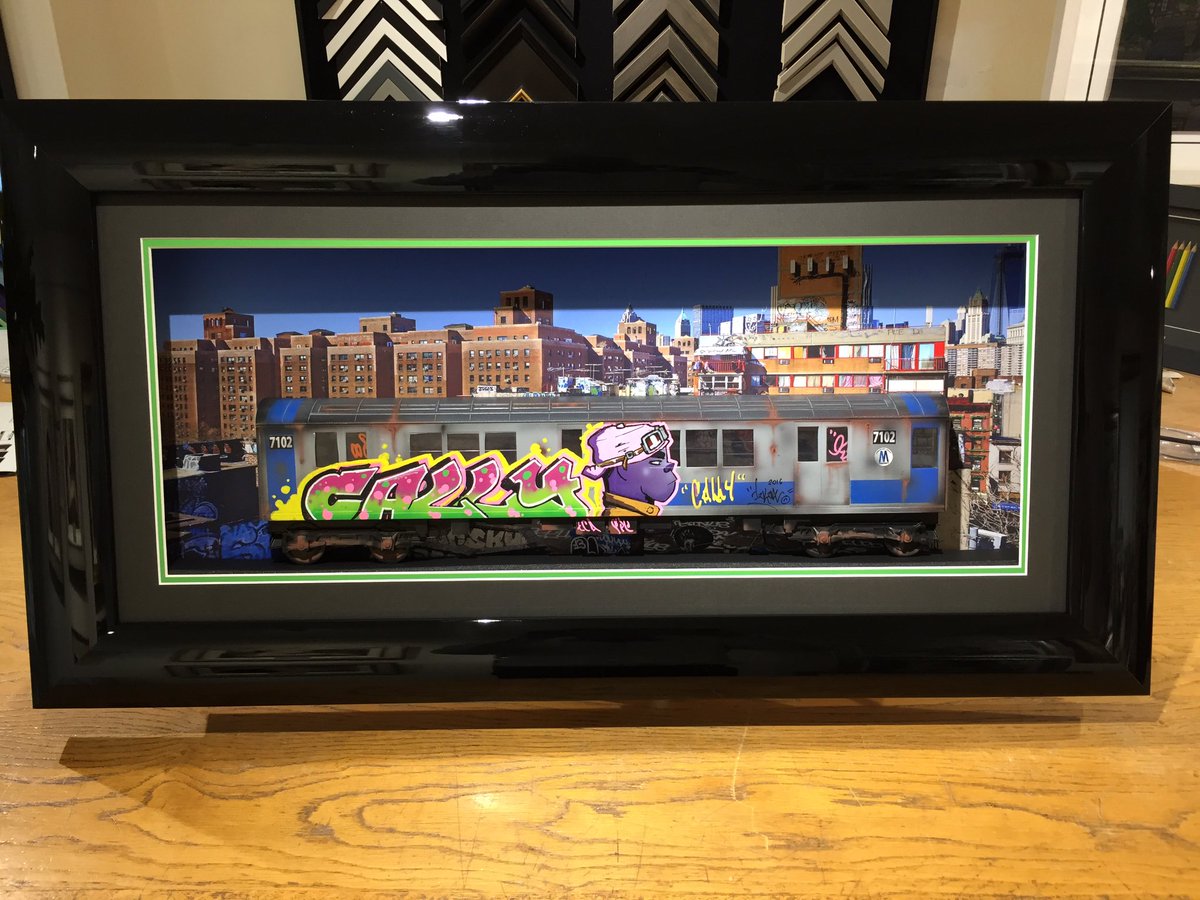 Latest framed Customloco. LEDs to be fitted internally on this example.#boxframing #graffiti #gorrilaz