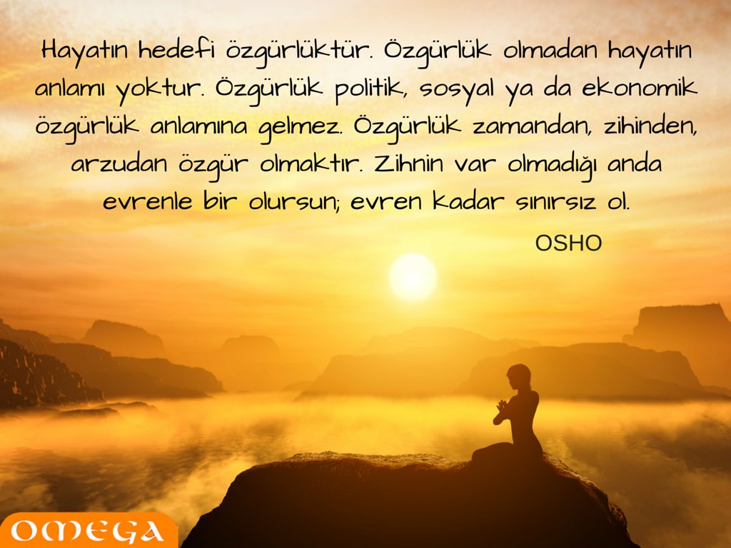 Evren kadar sınırsız ol! 

#OSHO #OmegaYayınları #kitaptanalıntılar #engüzelsözler #özgürlük #kişiselgelişim #kişiselgelişimkitapları