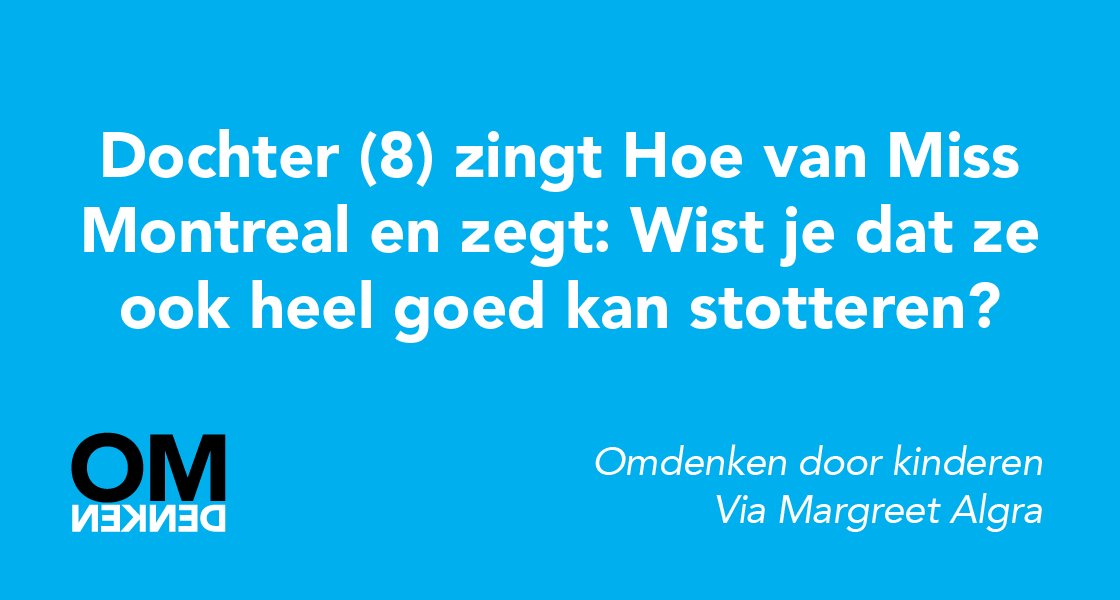 Omdenken door kinderen op Wereldstotterdag.