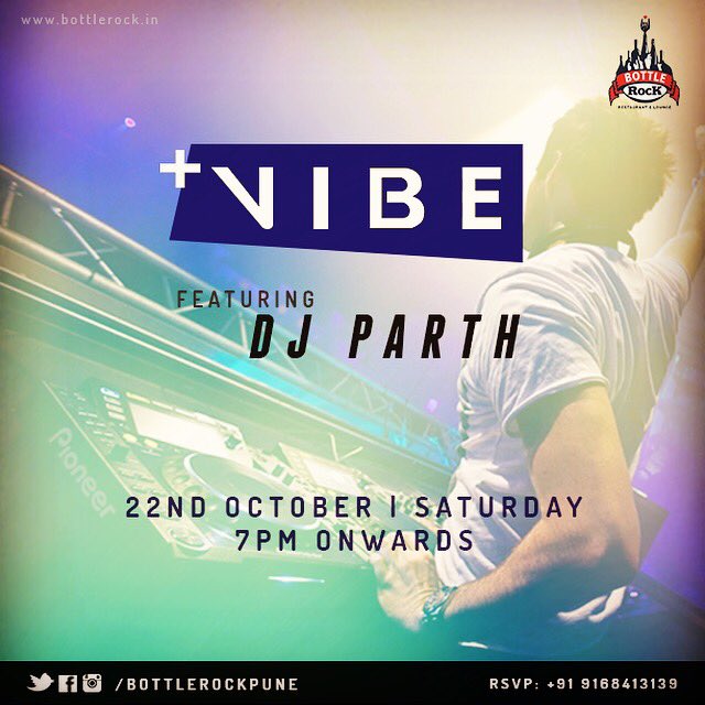 BottleRockPune's tweet photo. #Music is the #strongestformofmagic! 
So lets head to BottleRockPune for +VIBE featuring #DJParth tonight 7 pm onwards
RSVP: 9168413139 https://t.co/SFT0O91Xqh